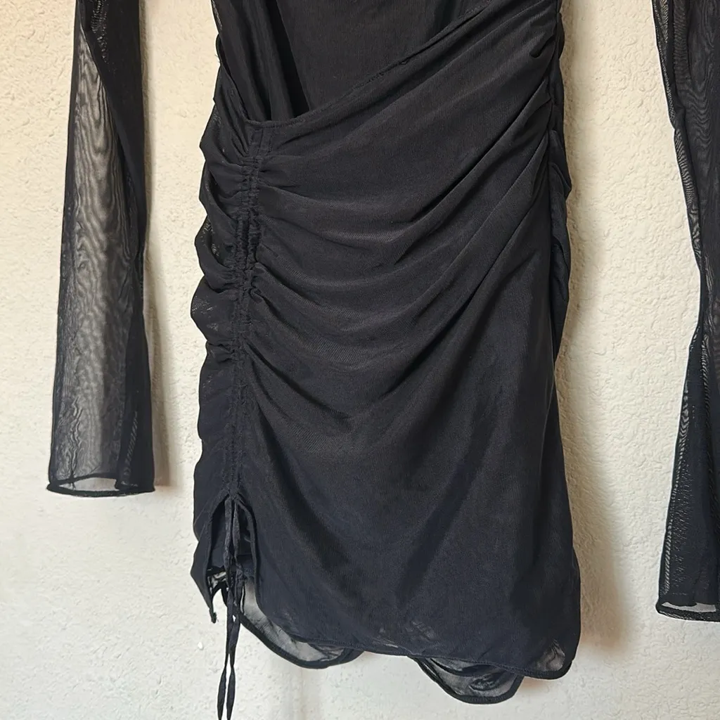 House of CB Cecilia Black Mesh Cutout‎ Mini Dress Size L NWOT - Image 9