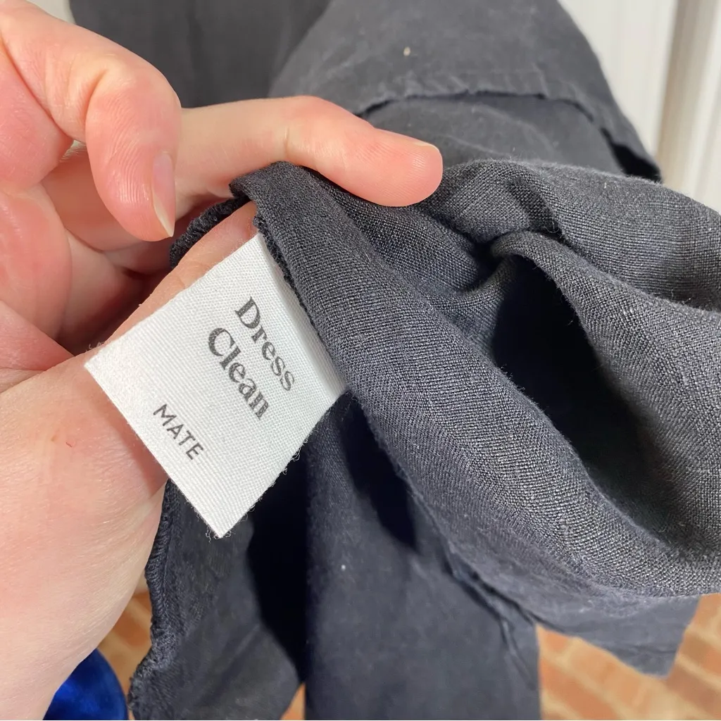 MATE The Label Linen Maxi‎ Dress size xl black coastal minimalist vacation airy - Image 7