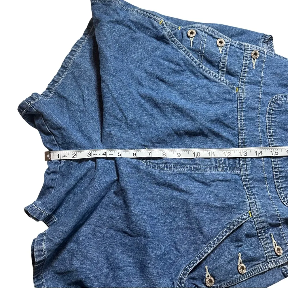 Old Navy Vintage  Kid Core Denim Jean Shorts Overalls  Medium - Image 6