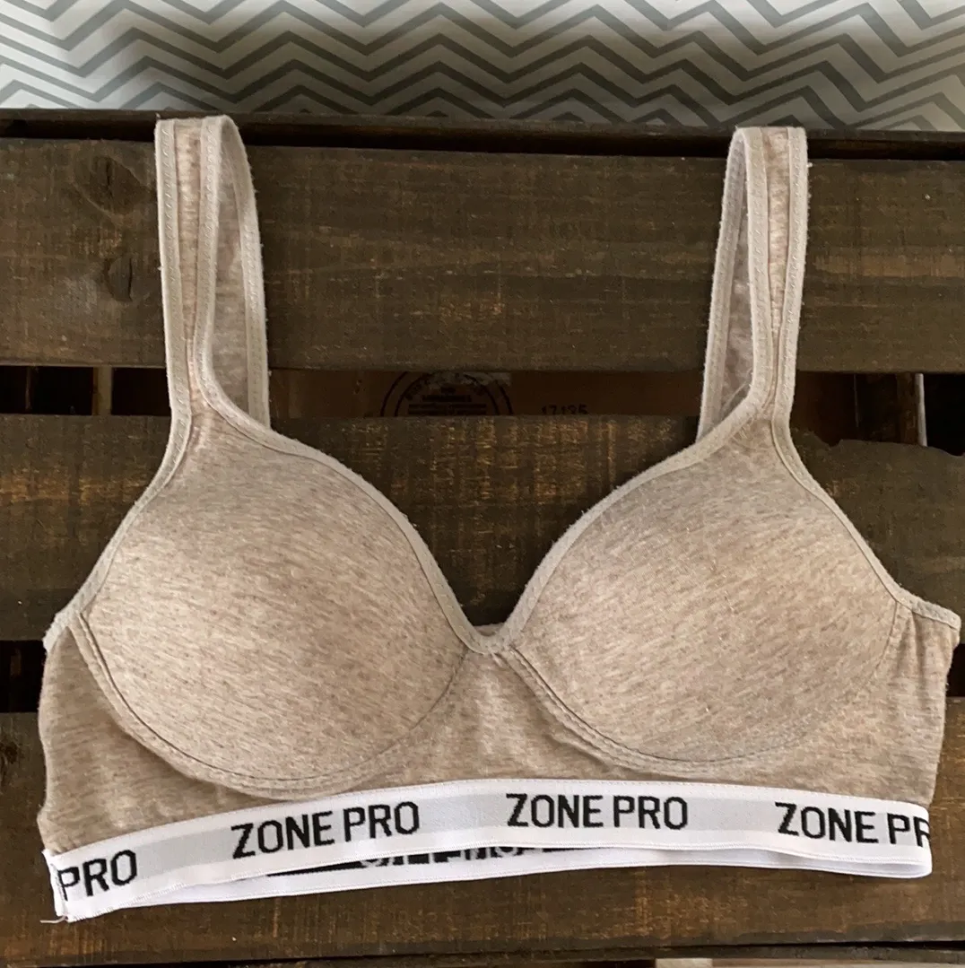 Zone Pro Bra Sports Bra Gray/White - Image 3