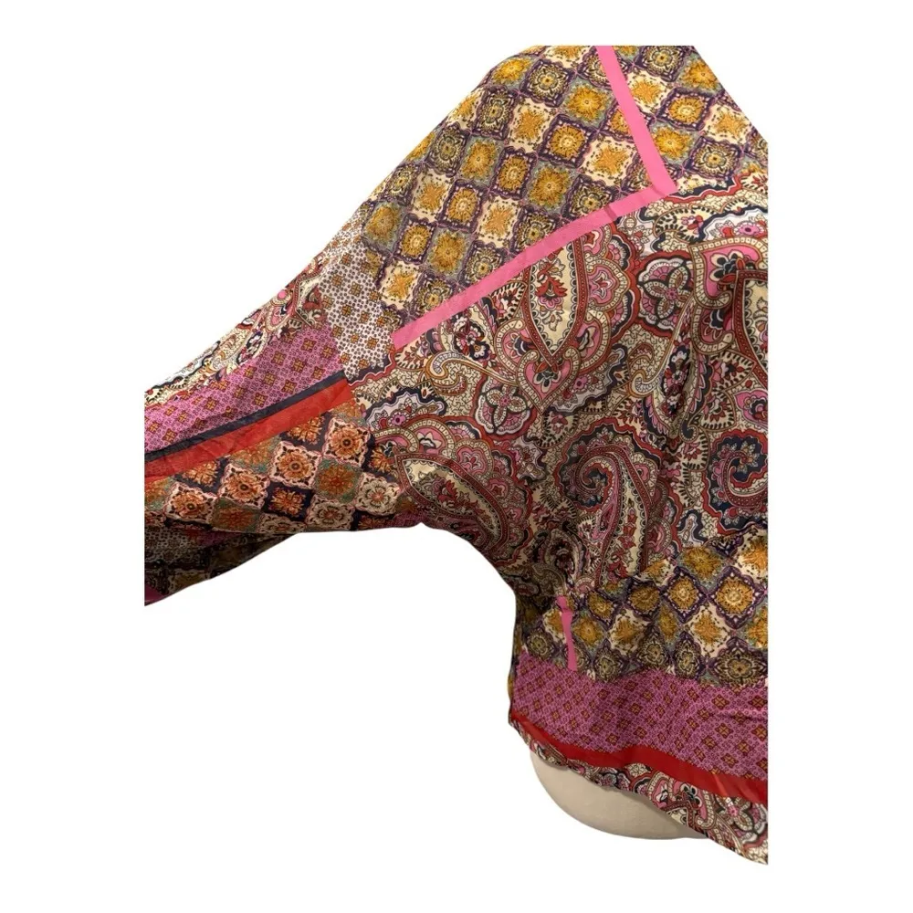 NWT Aakaa Boho Floral/Tribal Print Blouse - Image 6