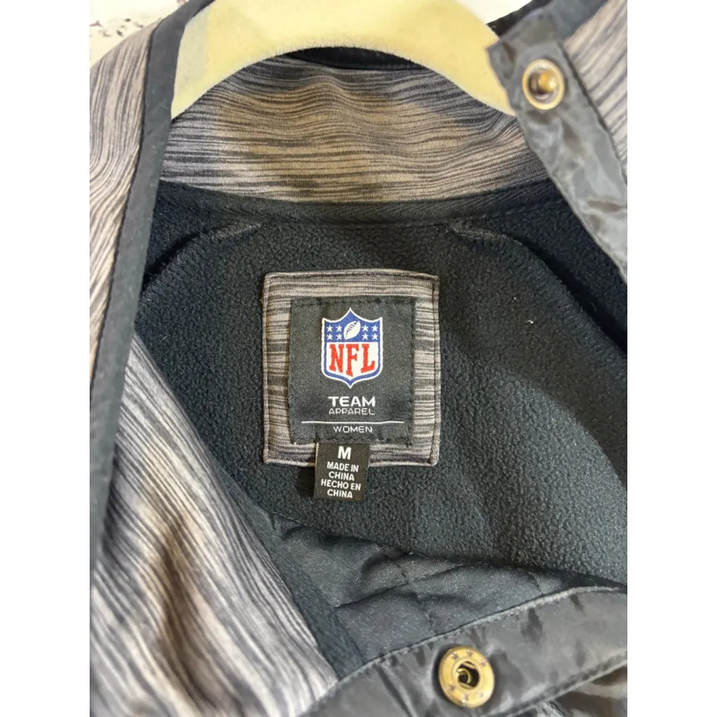 Women's NFL Team Apparel Gray Black Carolina Panthers Sweatshirt M - Image 4