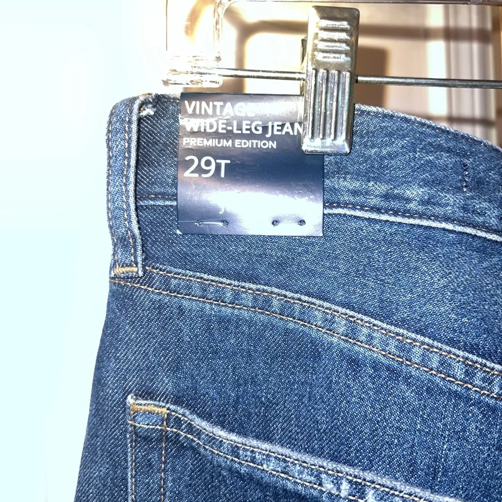 J CREW Vintage Wide Leg Jeans NWT Size 29 Tall - Image 7