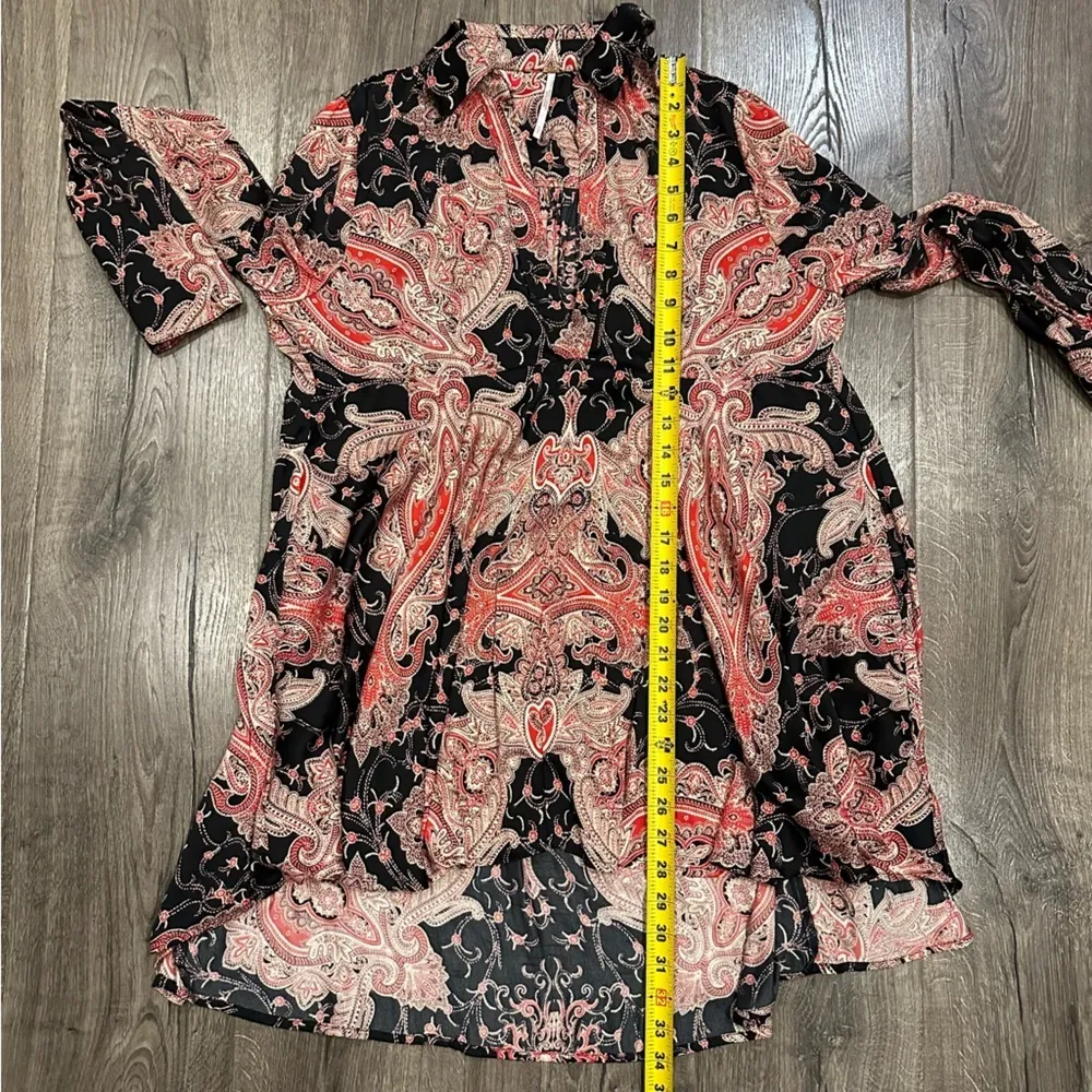 Free People FIELDS OF BUTTERFLIES Tunic Top Shirt Women's Size Small OB890626 - Image 10