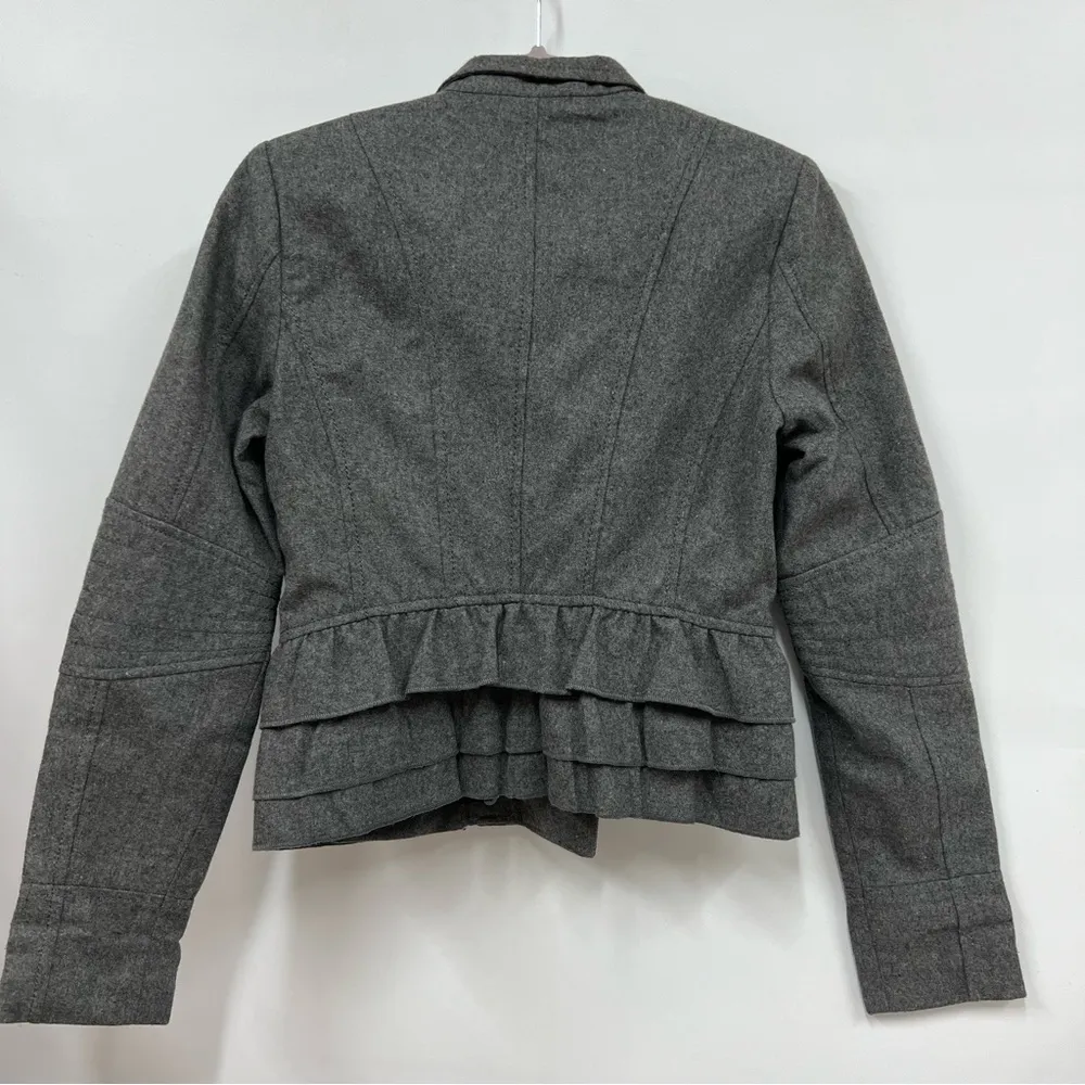 Express xs wool blend Grey Peplum Peacoat - Image 2