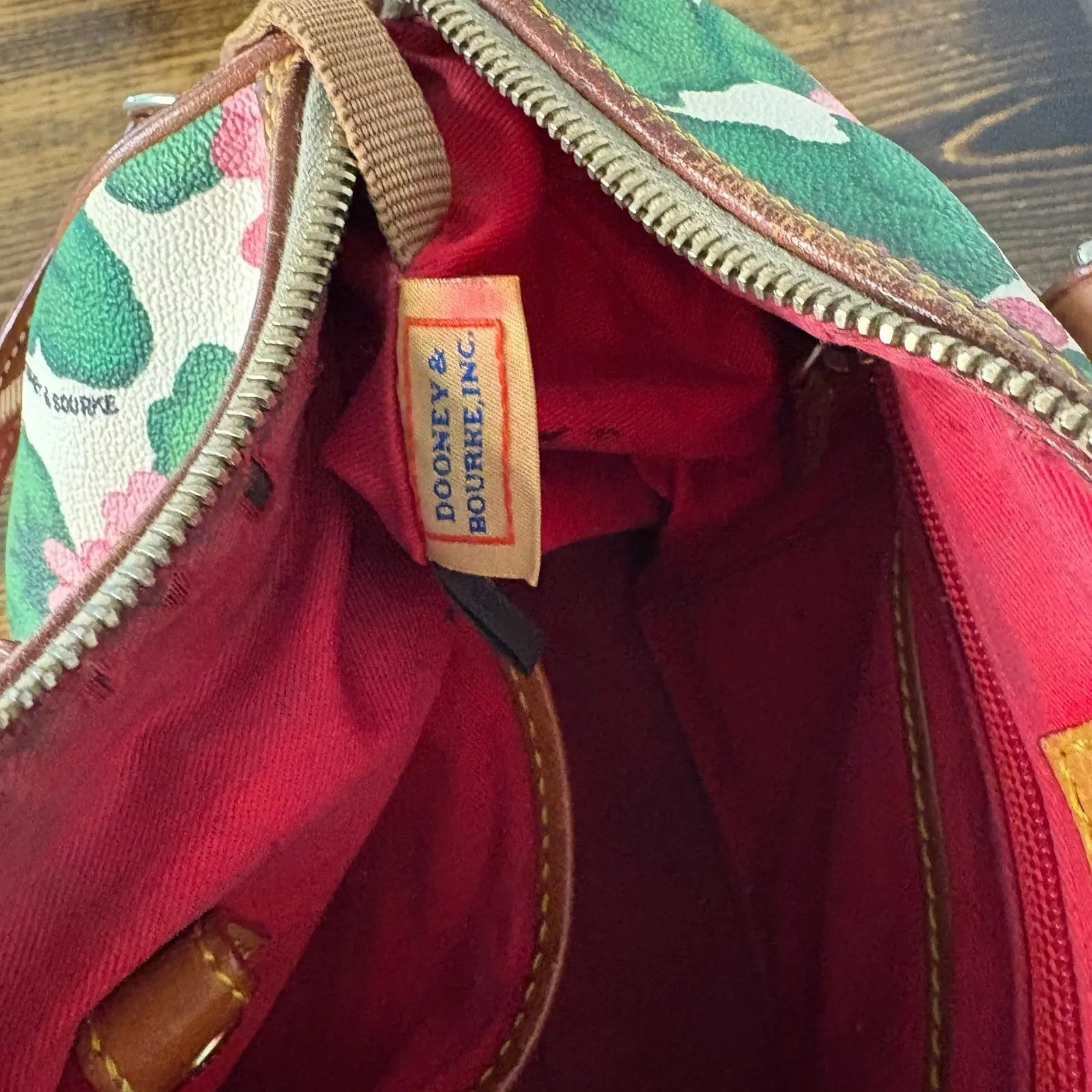 Dooney &‎ Bourke Pink Hydrangea Satchel - Image 10