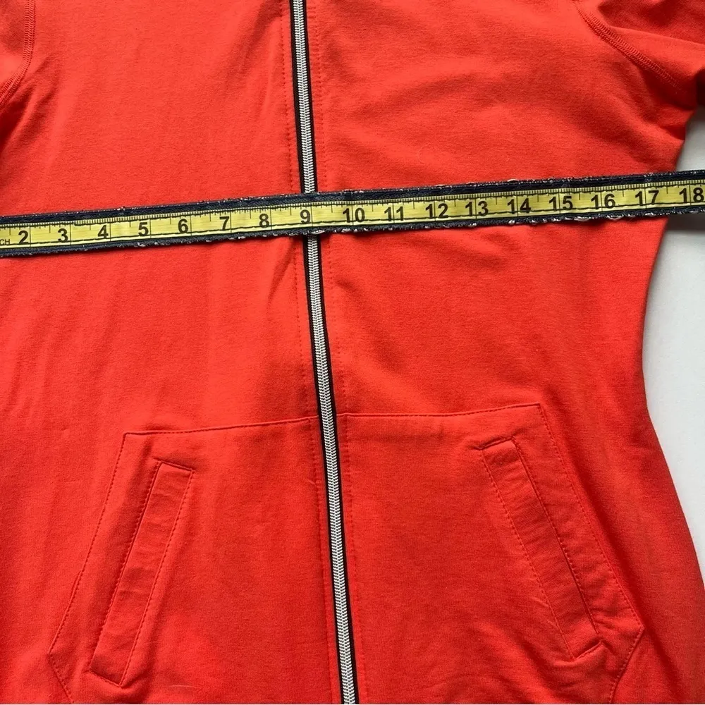 Bamboo by Brandwear Slim Fit Basic Casual Zip Up Hooded Jacket Orange Small - Image 8