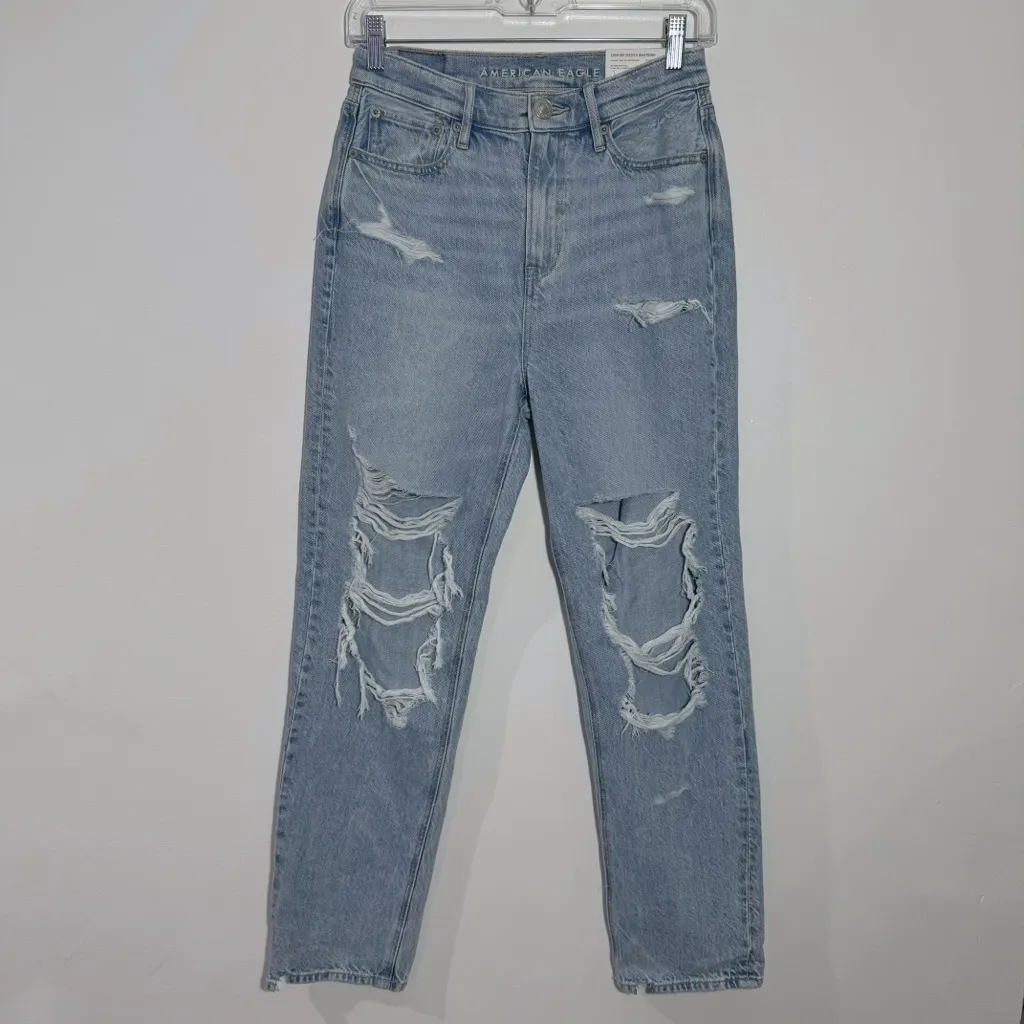 NWT American Eagle Comfort Stretch WaistbandHighest Rise 90's Boyfriend Size 0‎ - Image 2