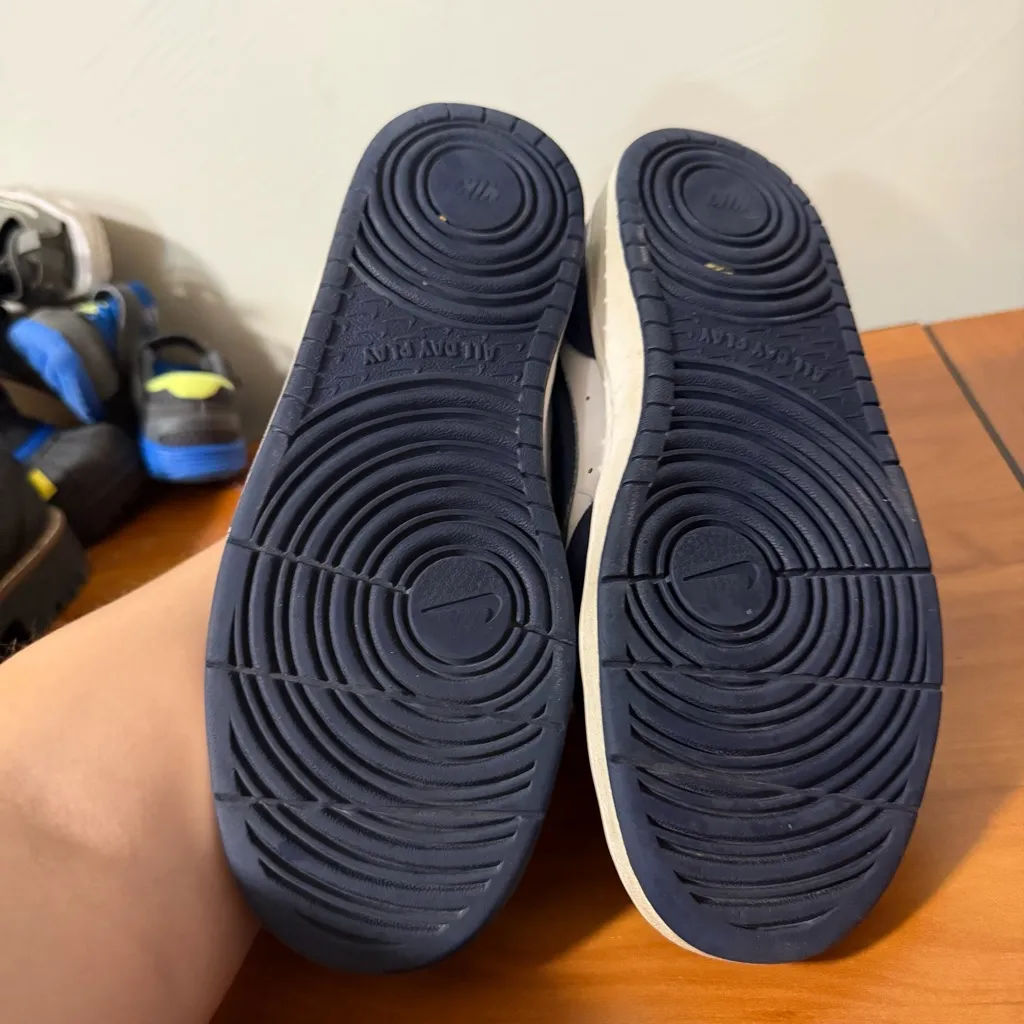 Nike Court Borough Mid 2 GS Navy Blue White Sneaker cd7782-107 Size‎ W8 Y6.5 - Image 9