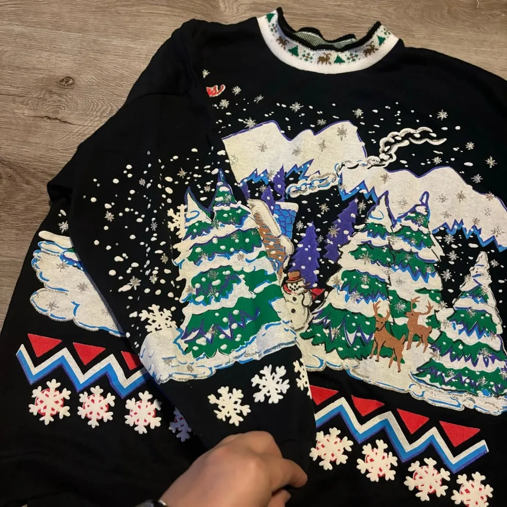 Vintage 90s 1991 Christmas holy grail Crewneck sweater Size L - Image 9