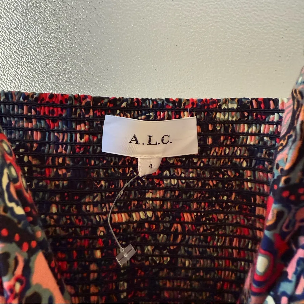 A.L.C. Laura Cutout Floral Maxi Dress Brown Sz 4 - Image 7