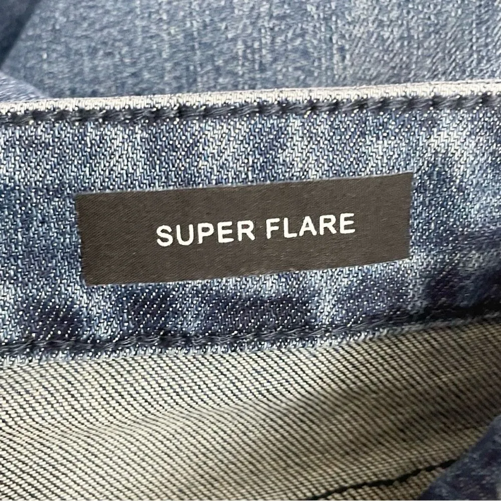 NWT Judy Blue High Rise Dark Super Flare Star Embroidered Jeans Size 30 | 10 New - Image 12