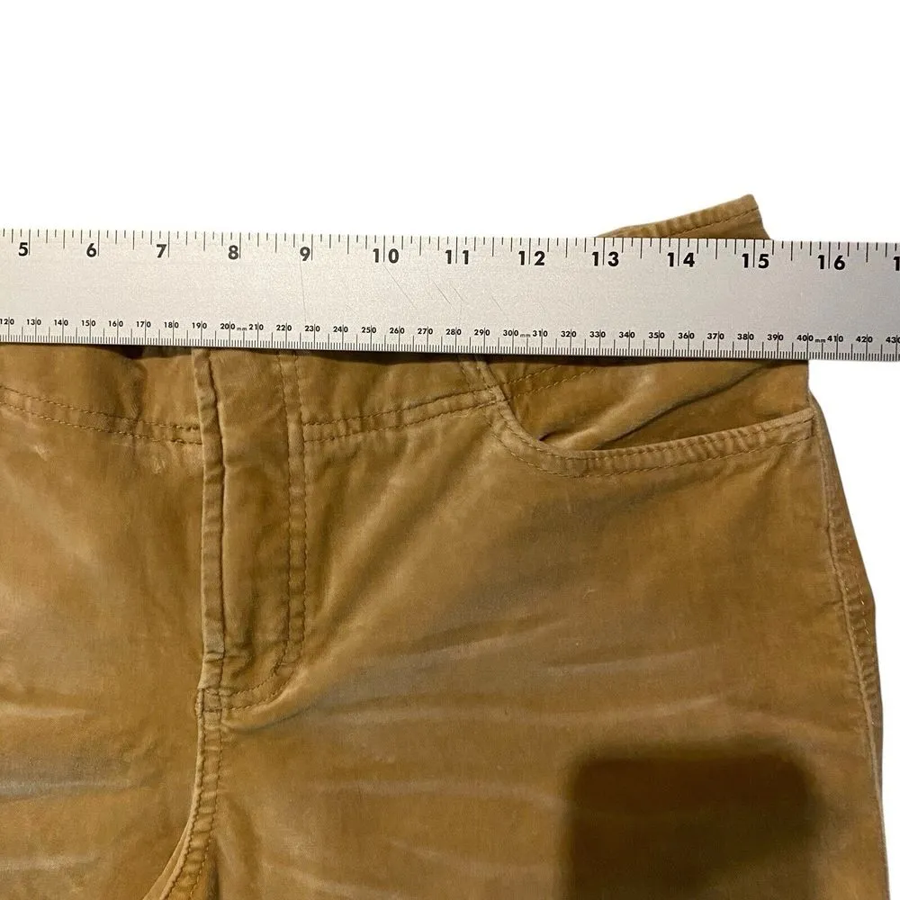 Express Stretch Womens Pants Tan Velvet Flare Hem‎ Khaki Jeans Size 5/6 Boho - Image 8