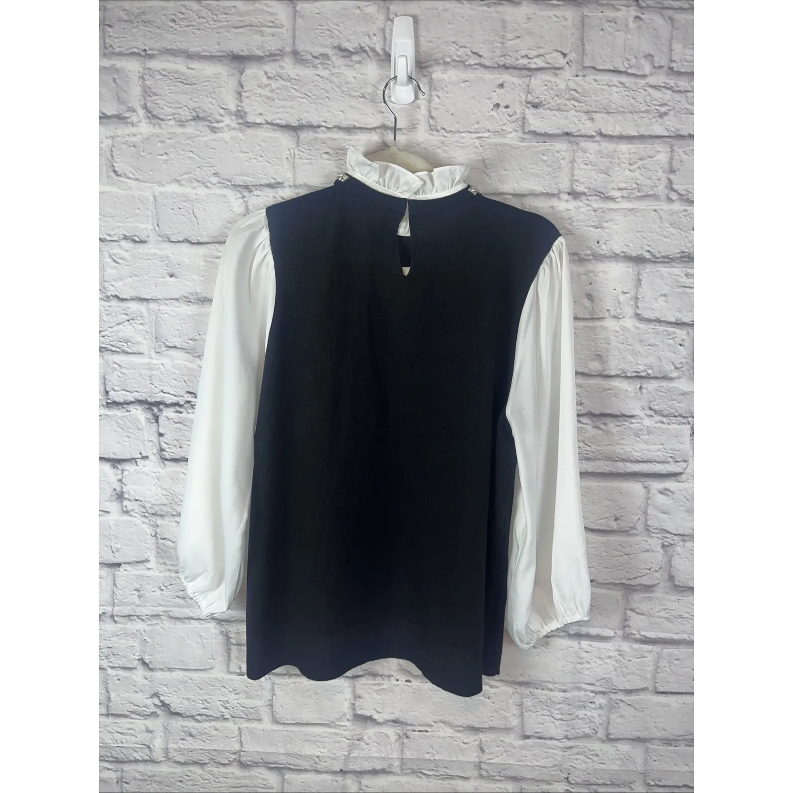 Cable & Gage Bridgerton Pearl & Rhinestone Embellished Sweater Size XL READ - Image 7