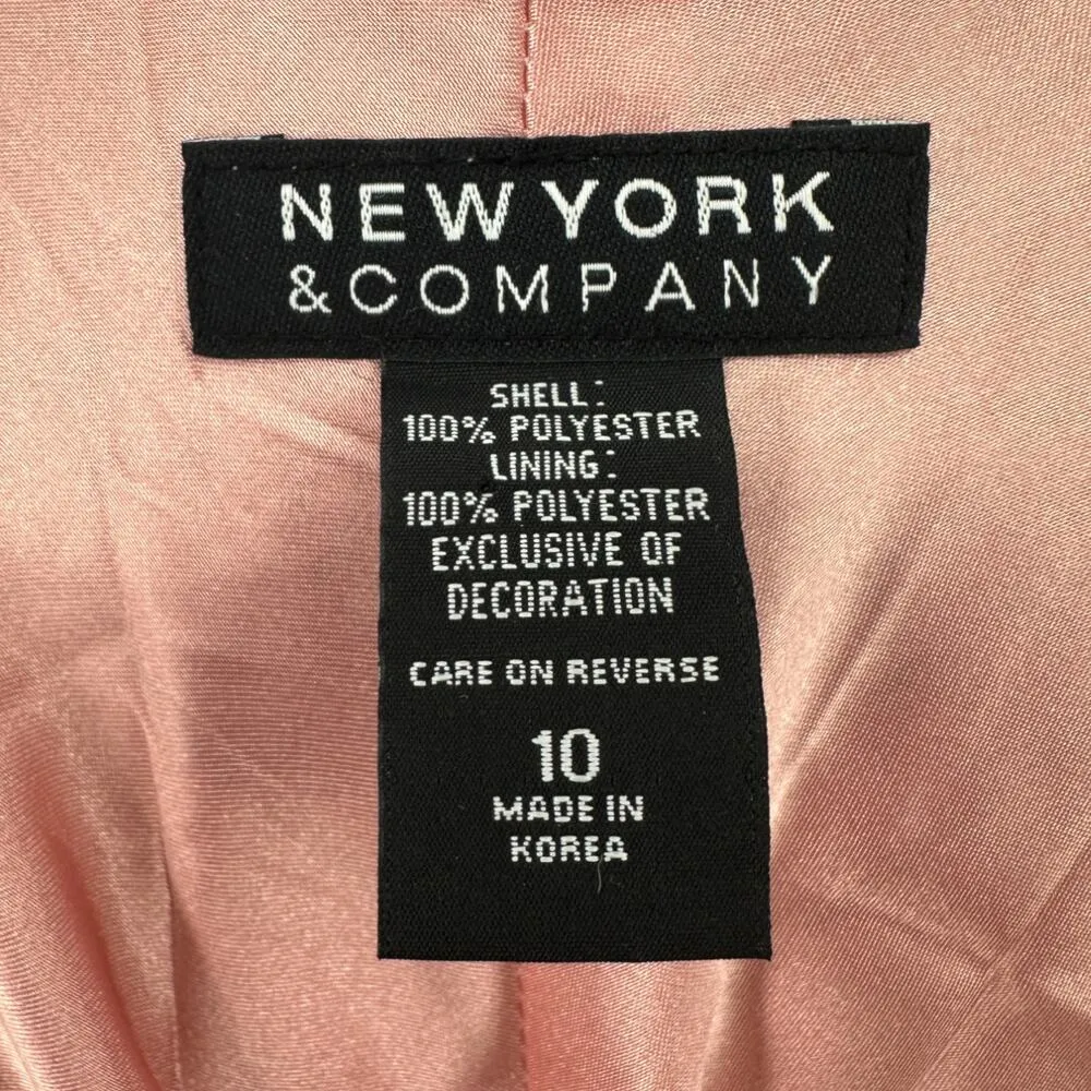 New York & Company | 10 | VINTAGE '90s Y2K Beaded Cherry Blossom Dress - Image 6