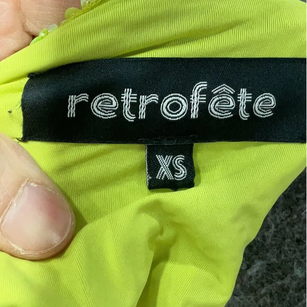 RETROFETE x REVOLVE | Lime Green Astrid Sequin Mini Dress Sz XS - Image 8