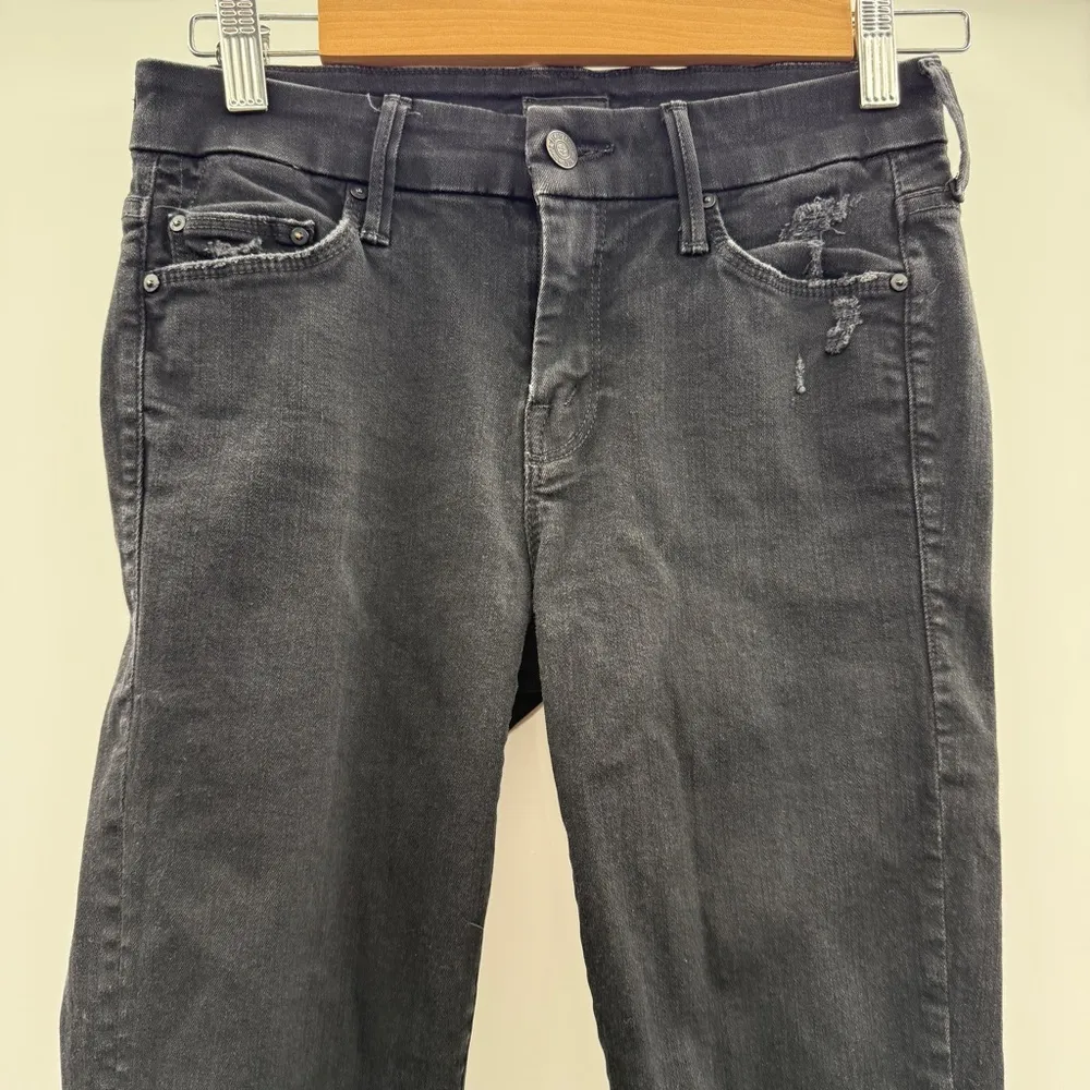 Mother Denim The Looker Ankle Fray Skinny Jeans in Guilty As Sin Sz 25 Gray Wash - Image 4