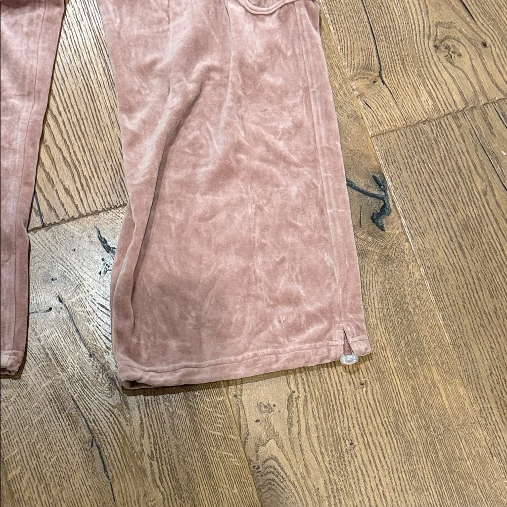 Hard Tail Pink velour velvet Cargo Pants large - Image 2