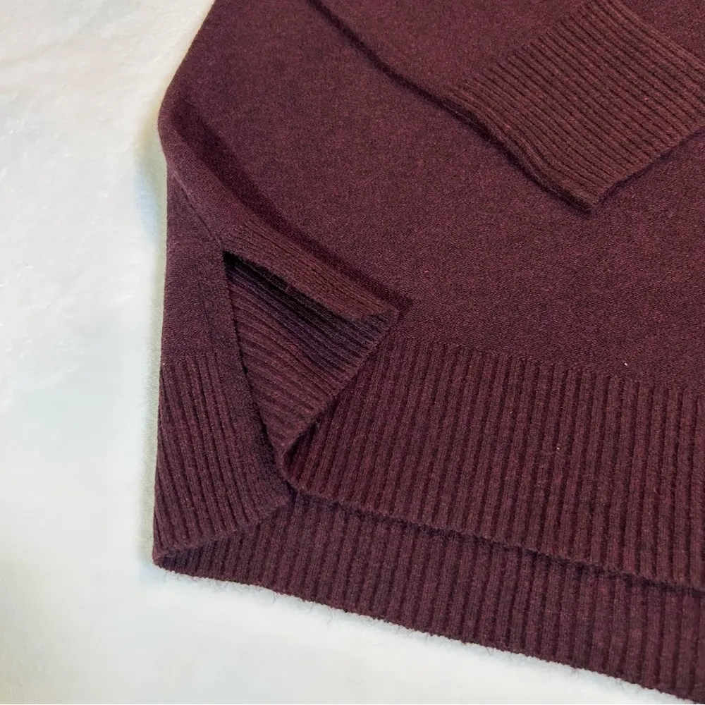 Calvin Klein Jeans Turtleneck Acrylic Blend Sweater Burgundy Size XL - Image 7
