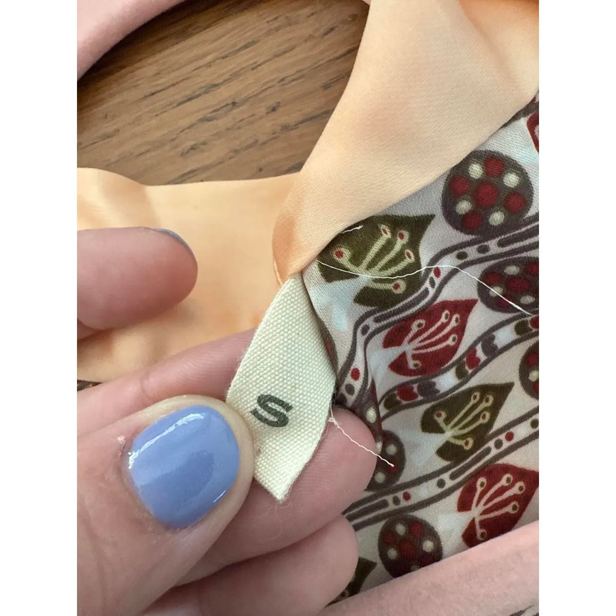 Sleeveless Printed Women's Blouse Size Small Orange - Image 3