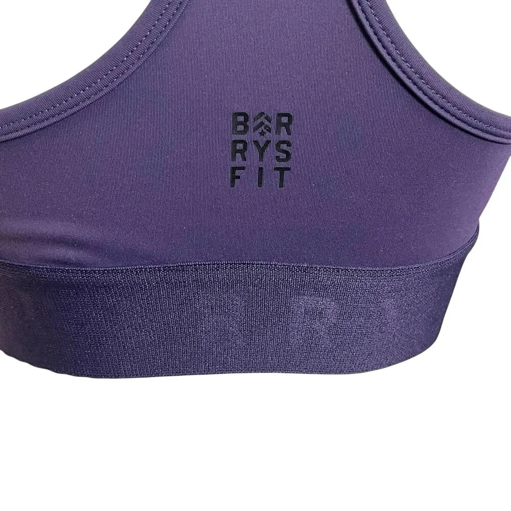 Barry’s Fit Tread Sports Bra in Nightshade Purple Spell Out Women’s Size XS - Image 6