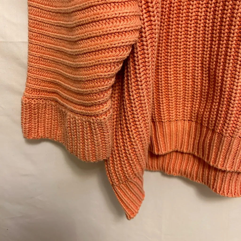 Anthropologie Maeve Mackenzie Chunky Knit Sweater‎ in Coral Size Medium - Image 3