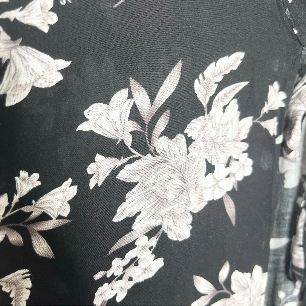 Spiritual Gangster Maya Kimono Black Floral Swim Coverup Robe Cardigan One Size - Image 6