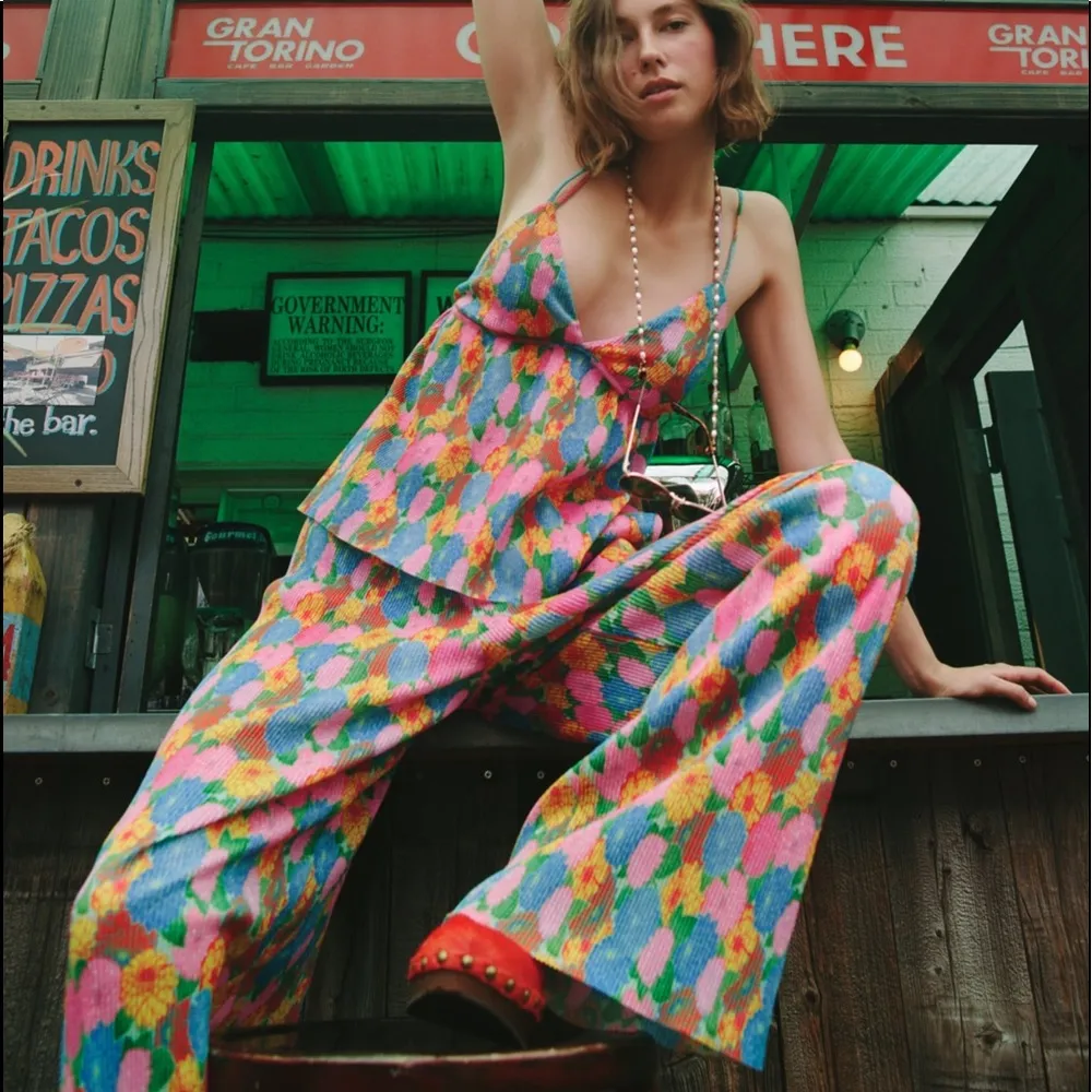 Zara PLEATED High-waist Trousers w/ an Elastic Waistband Multi Color Size S NEW - Image 8