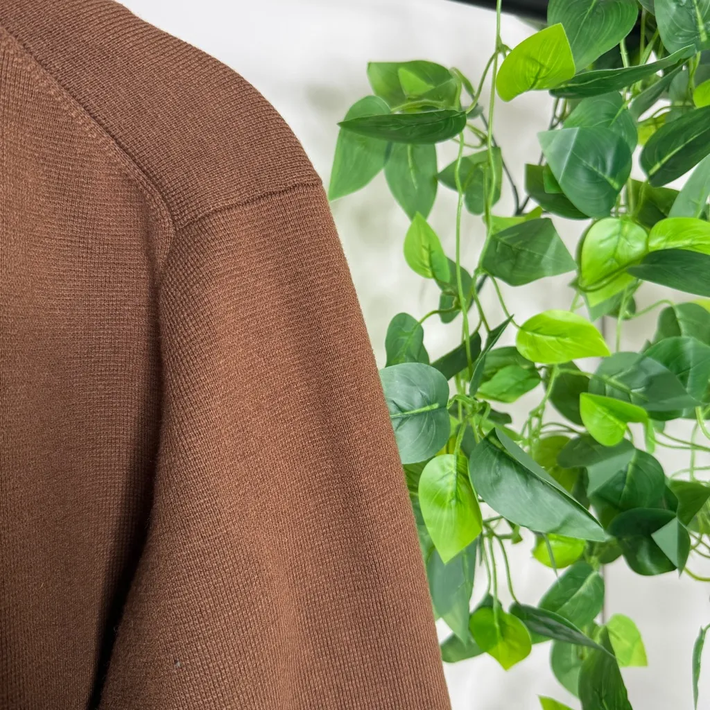 J. Crew Brown Cecile Relaxed Sweater Blazer size S Small BF013 - Image 8