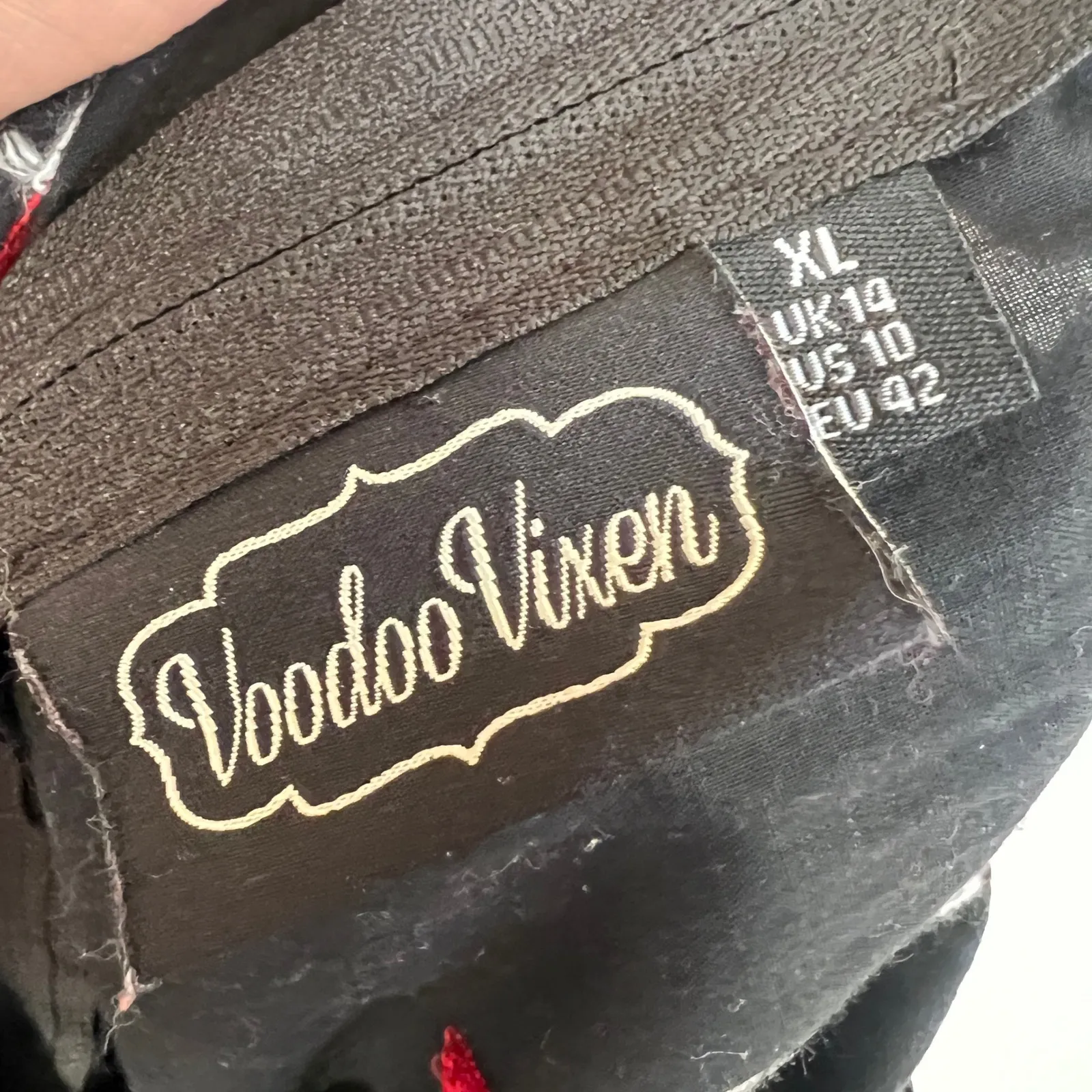 Voodoo Vixen Lipstick Dress Pinup 50s Retro Rockabilly Vintage Style Black XL - Image 7