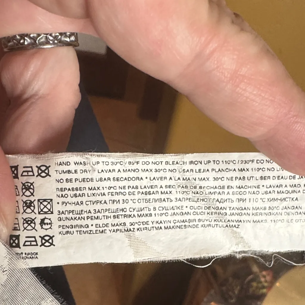 Mango Suit Navy Blue Black Corded Sleeveless Lace V-Neck Top Size XS - Image 9