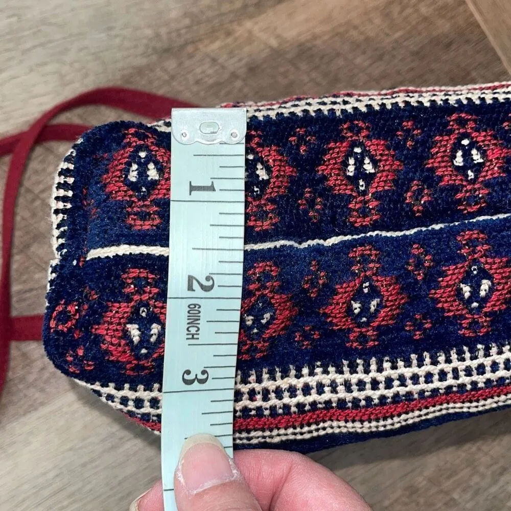 Catori Womens Tribal Aztec‎ Adjustable Crossbody Bag Small Black & Red - Image 10