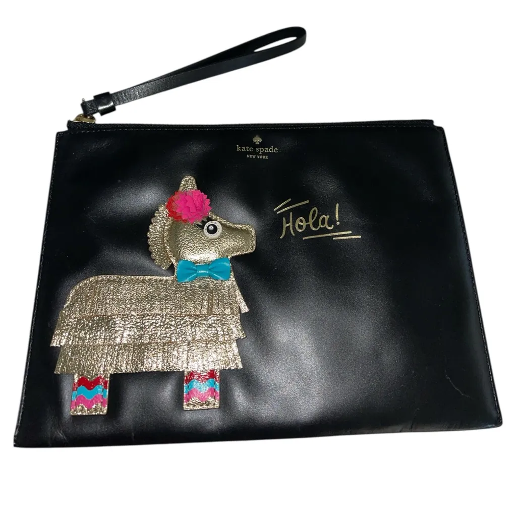 KATE SPADE HAUTE STUFF PINATA HOLA MEDIUM BELLA POUCH WRISTLET CLUTCH - Image 3
