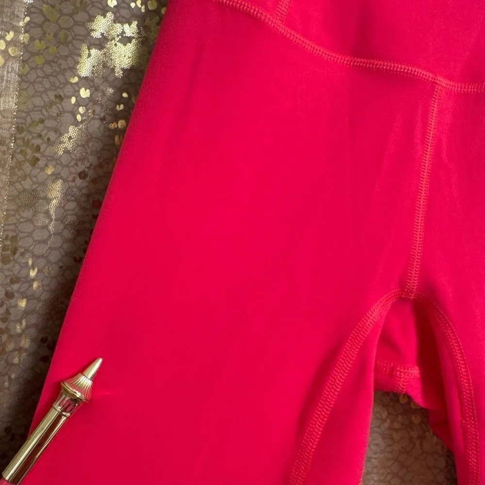 Free People Movement Never Better Coral Pink Leggings Electric Sunset XS - Image 6