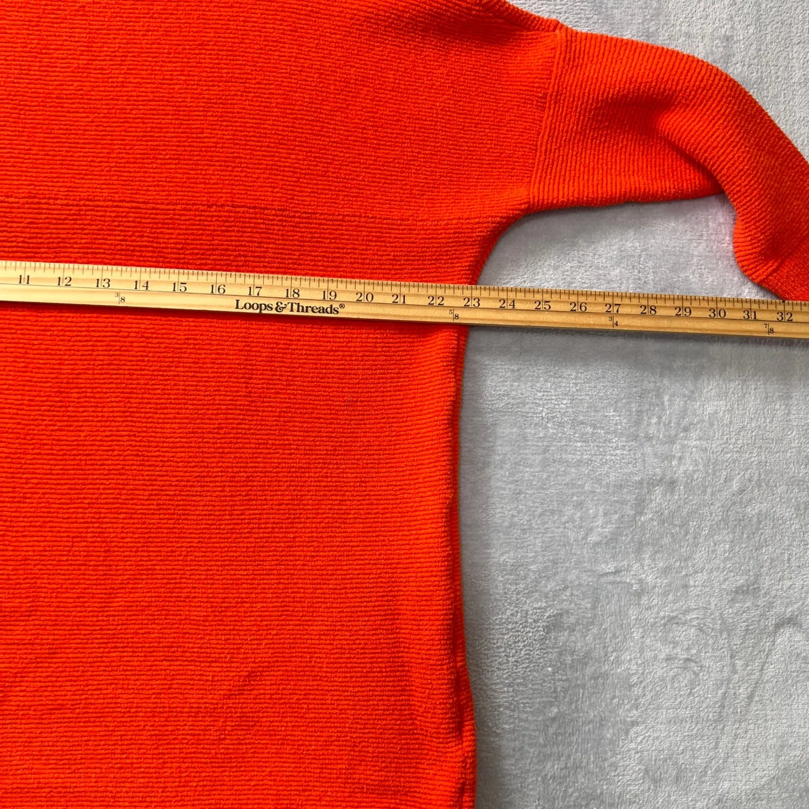 Free People Ottoman Slouchy Tunic Sweater Orange Ribbed Mock Neck Size S/M Cozy - Image 5