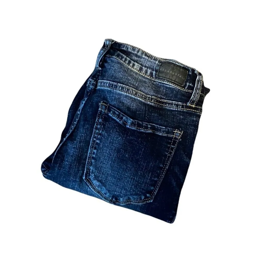 Aeropostale Dark Wash High Waisted Ankle Jeggings Sz 4 - Image 4