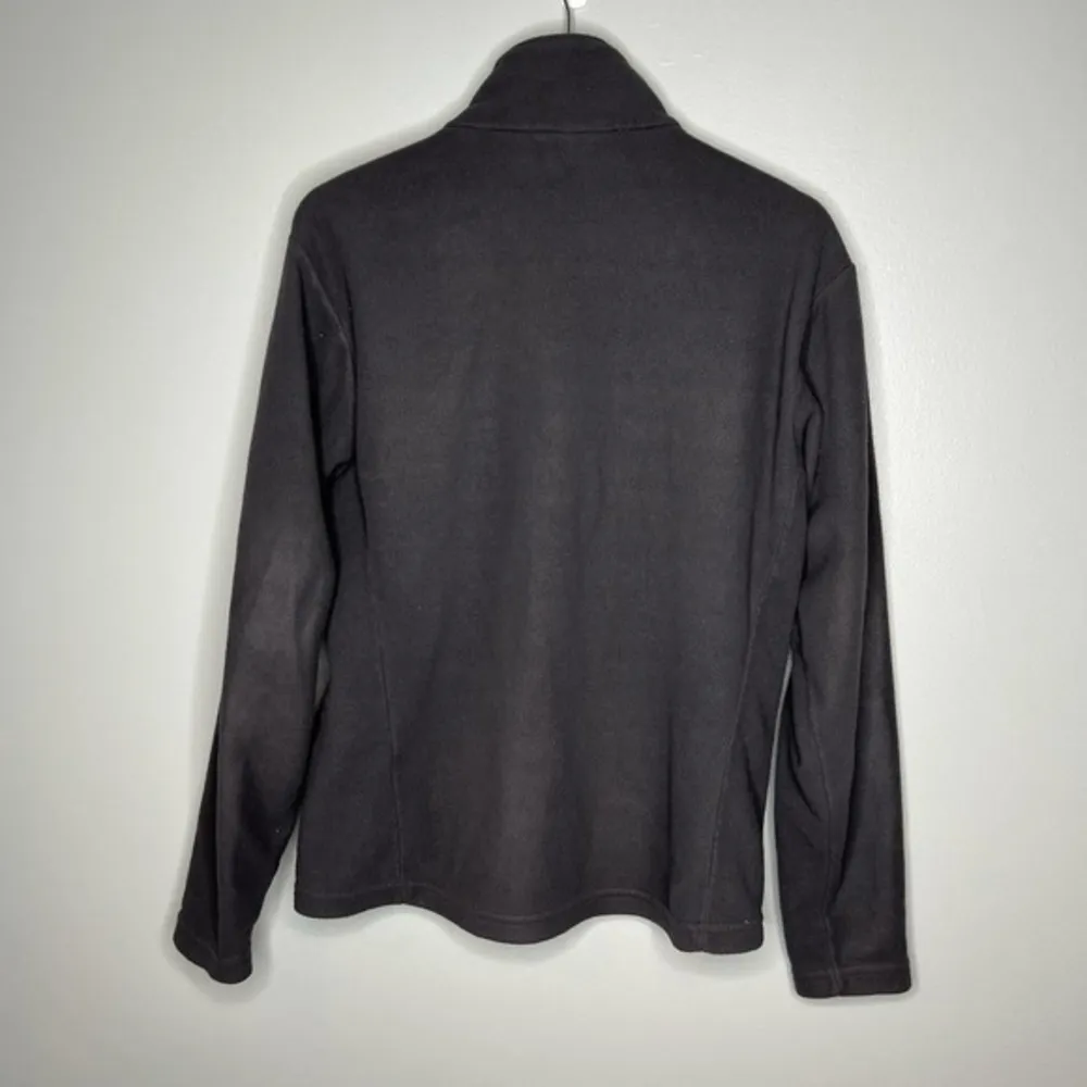 North face gray full zip fleece jacket coat pockets layering women size medium - Image 5