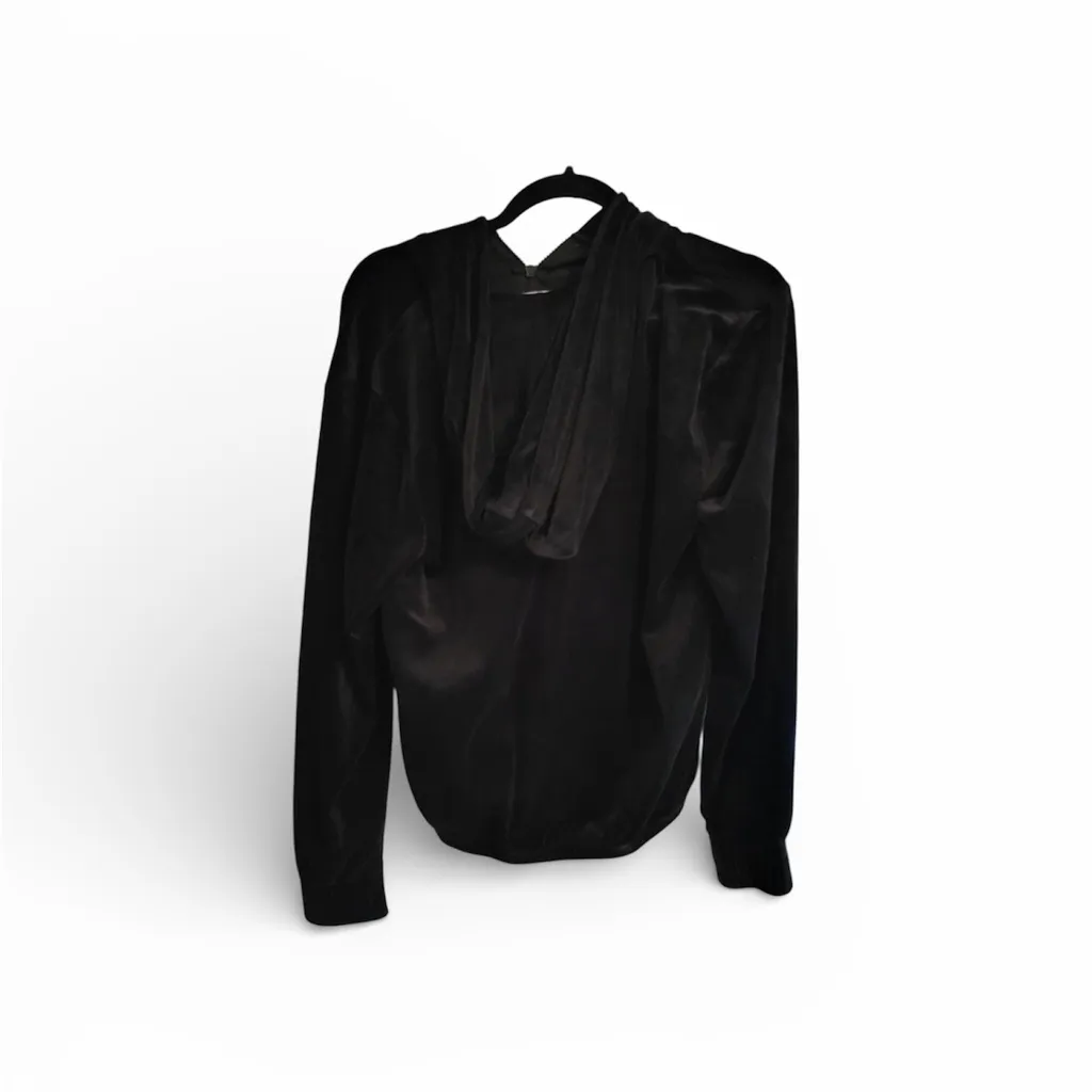 Fila Black velour Hoodie size M - Image 2