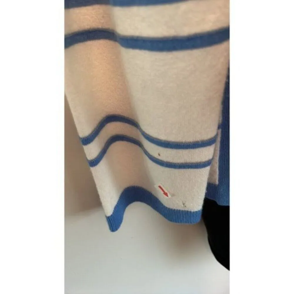 Lafayette 148 classic striped sweater blue and white M - Image 8