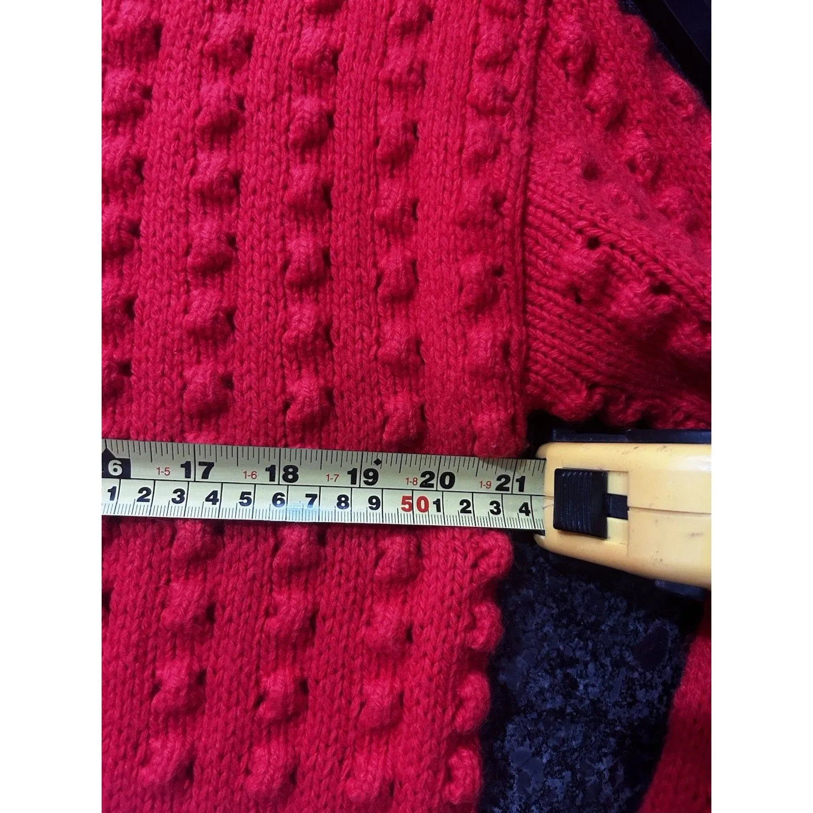 Lego & Target Collaboration Long Red Sweater Cardigan Bubble Texture Size Small - Image 6