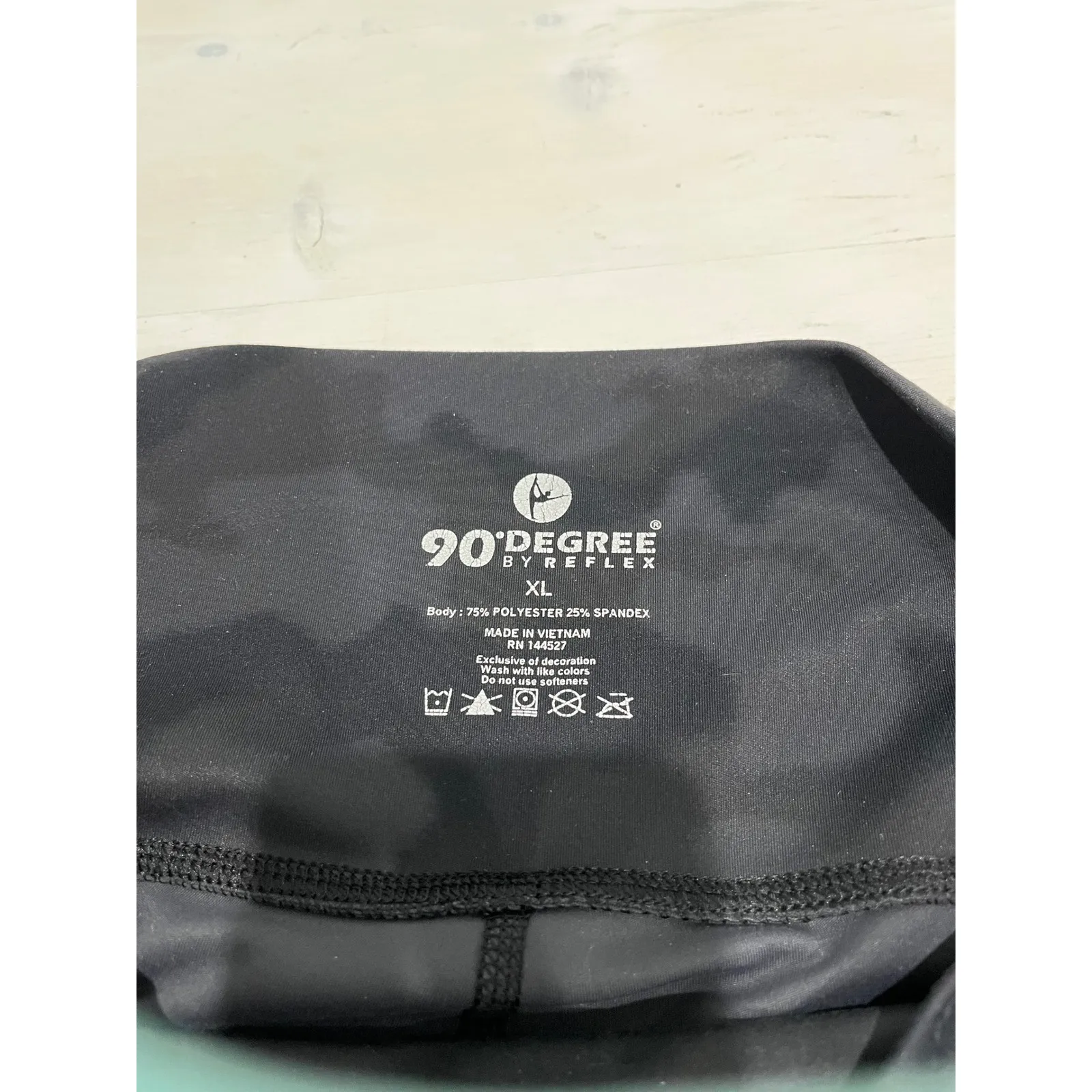 90 Degree By Reflex Camo Leggings with Pockets High Waist Athletic XL‎ Black - Image 8