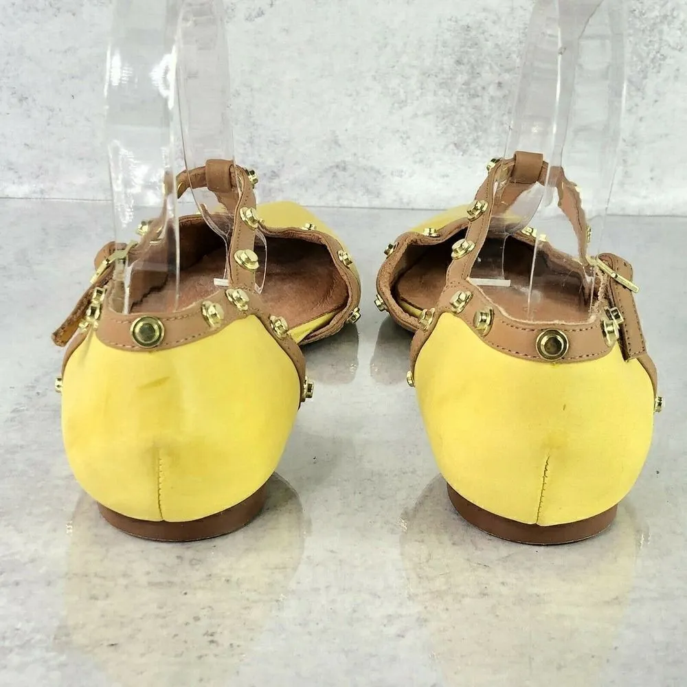 Halogen D'Orsay Women's 6M Flats Pointed Toe Yellow Gold - Image 4