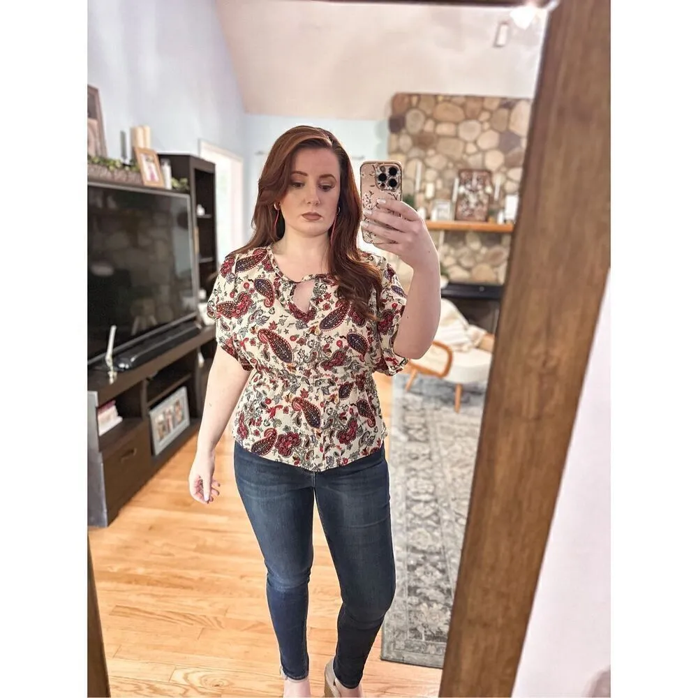 Francesca’s Alya boho top Red - Image 3