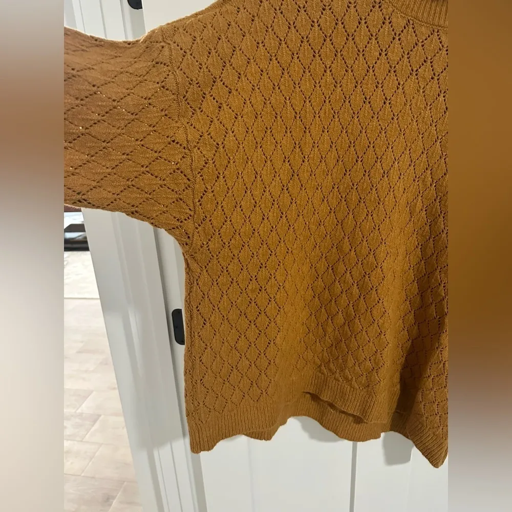 Wonderly Indian Gold Mock Neck Oversized Lightweight Sweater - Size 2X Fall cozy - Image 6