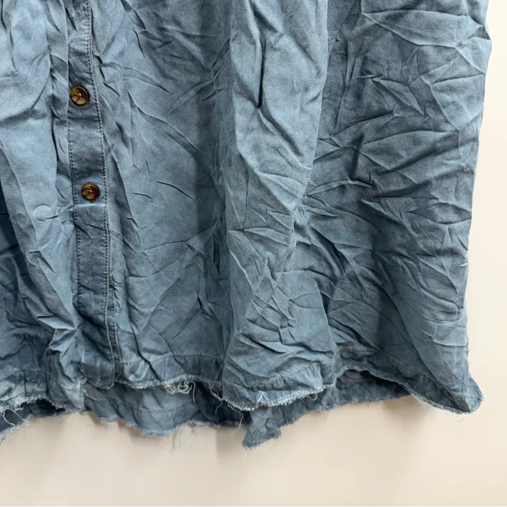 Anthropologie Pilcro Kimberly Maxi Dress blue size Small lagenlook flowy soft - Image 4