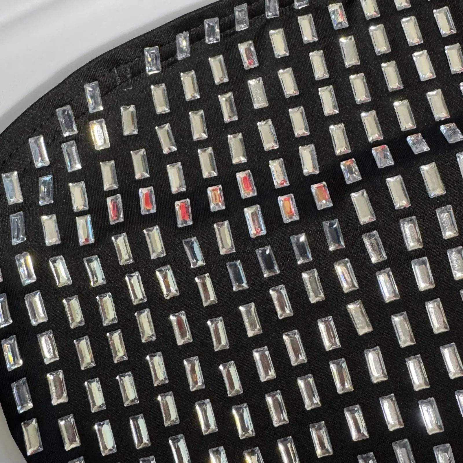 NWOT Sequin Rhinestone Tube Top and Mini Skirt Two Piece Set Black Silver Med - Image 13