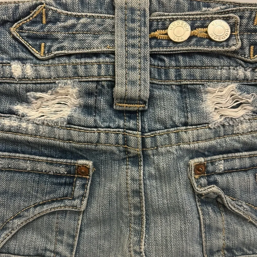 Hudson Denim Mini Skirt - Size 27 - Frayed and distressed - Image 4