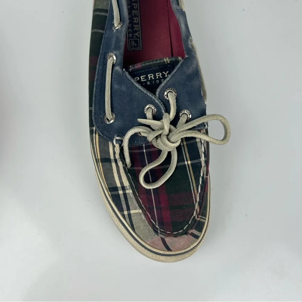Sperry Top sider blue plaid boat shoes women’s size 6.5 - Image 15