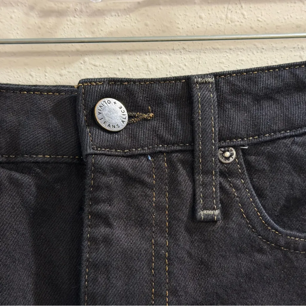 Alice + Olivia 25 Night Fever Good High Rise 5 Pocket Denim Skirt Designer Lux - Image 7