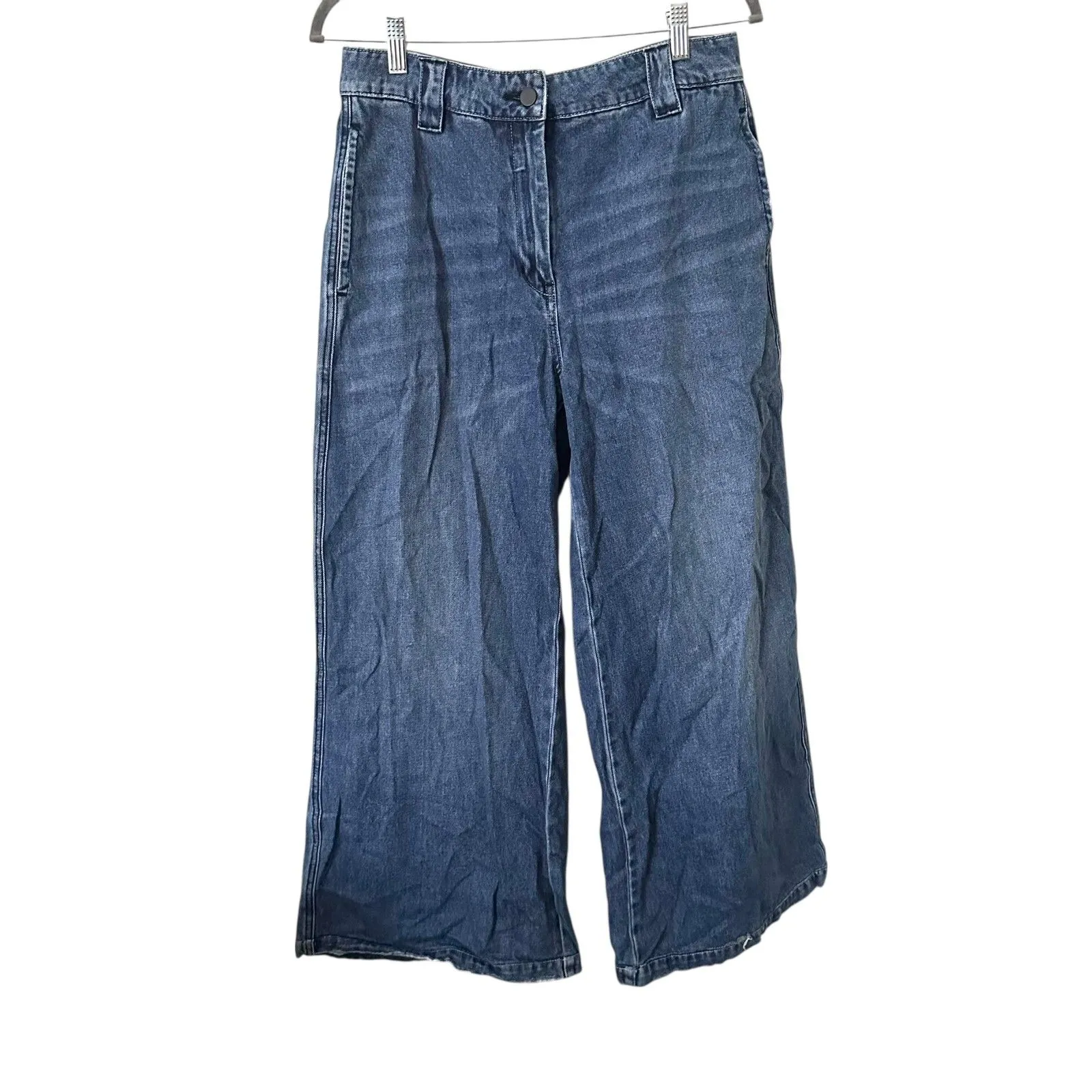 SAINT ART Wide Leg Ankle Length Denim Medium Wash Small Blue Size 31 - Image 2